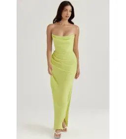 House of CB Adriene Lime Strapless Gown Lime Size L/Au 12 for rent on The Volte - image 2