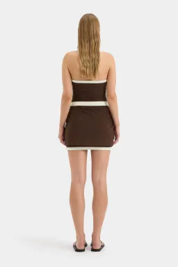 Sir the Label Jacques Mini Dress Chocolate Size 6 for rent on The Volte - image 2