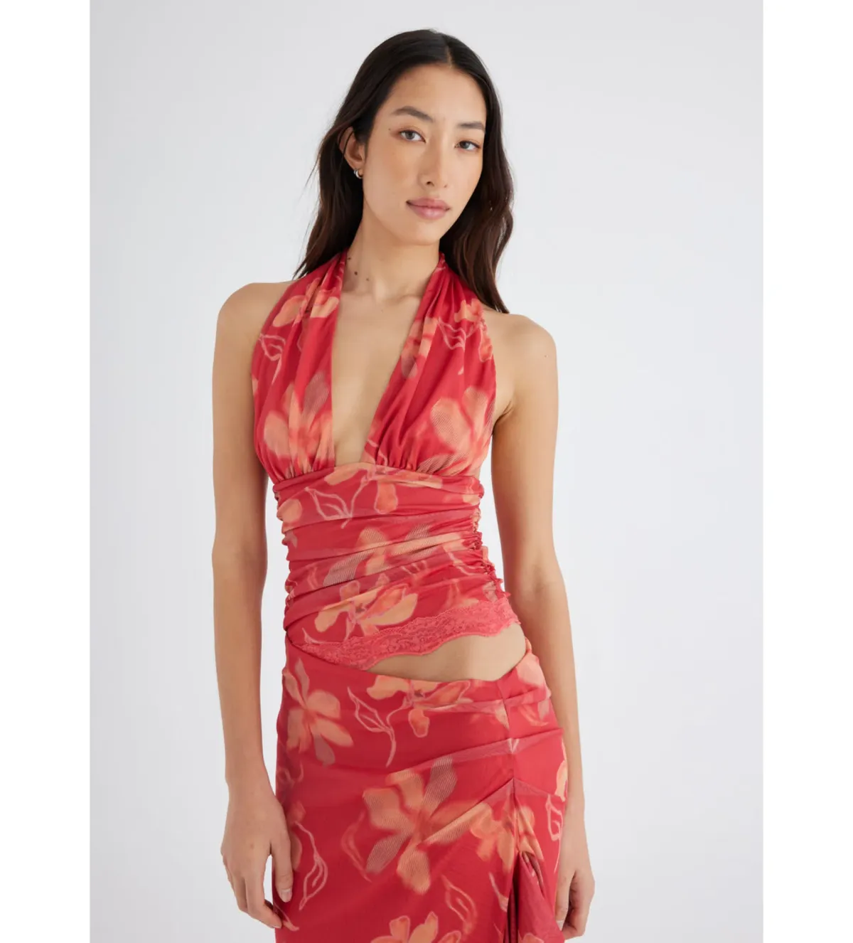 BENNI Penelope Dress Hibiscus Floral Size 8 - Image 2