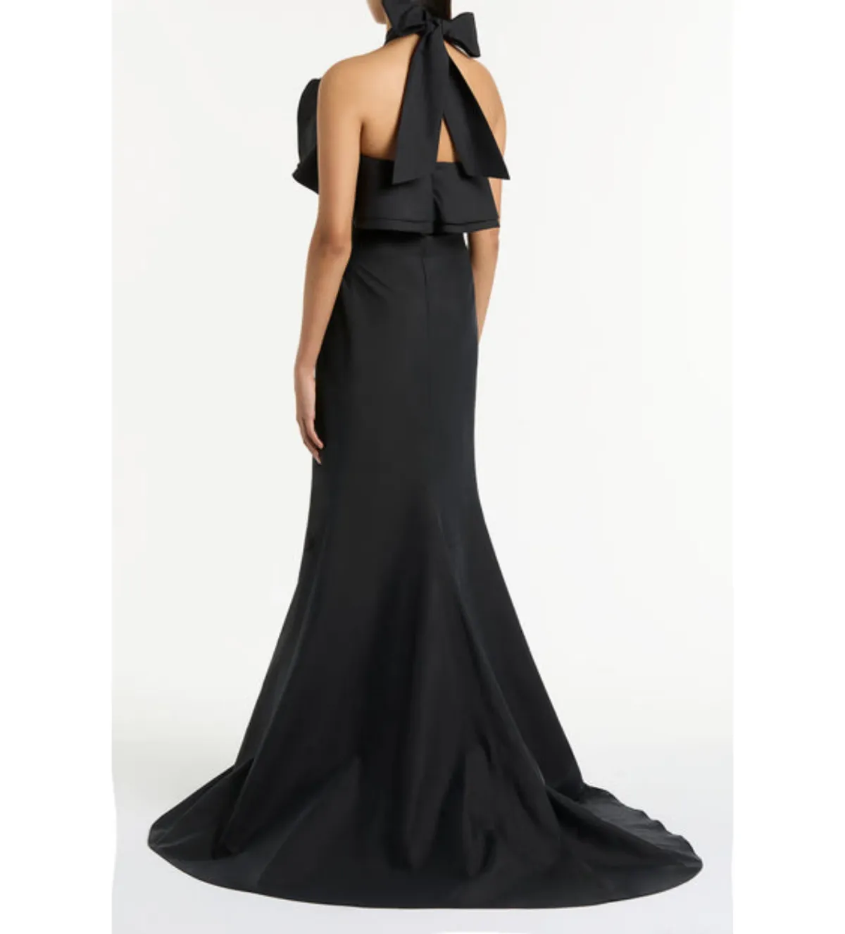Carla Zampatti Silk Dupion Rose Gown Black Size 10 - Image 2