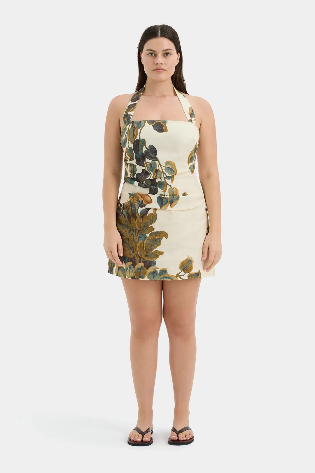 Sir the Label The Evalita Halter Mini Dress in Pine Valley Size 10 for rent on The Volte - main image