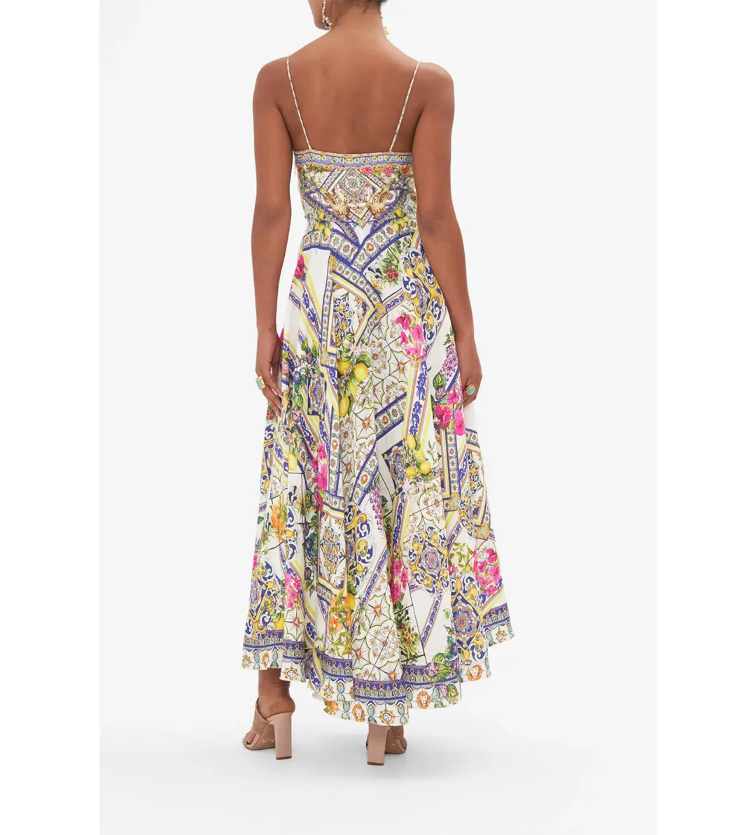 Camilla The Amalfi Amore Long Dress Multi Size 10 for rent on The Volte - main image