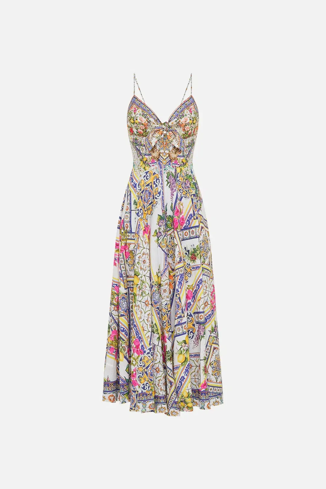 Camilla The Amalfi Amore Long Dress Multi Size 10 for rent on The Volte - main image