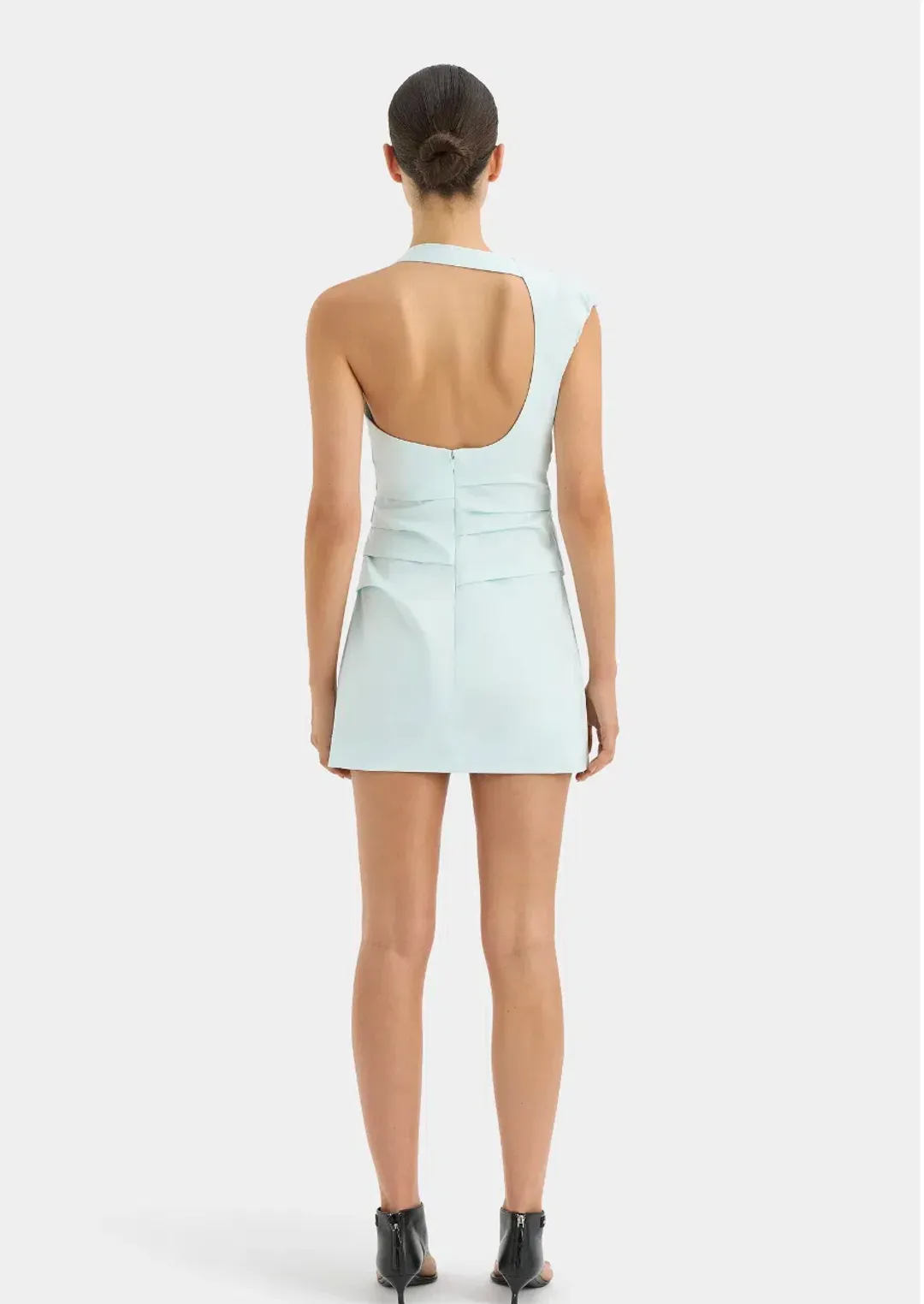 Sir the Label The Azul Gathered Mini Dress in Ice Blue Size 1 / AU 8 for rent on The Volte - main image