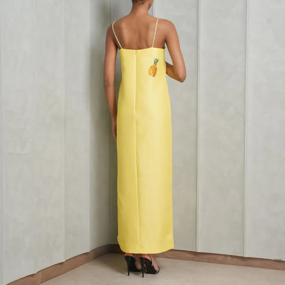 Alemais Diamond Dancer Midi Dress Yellow Size 10 for rent on The Volte - main image