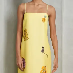 Alemais Diamond Dancer Midi Dress Yellow Size 10 for rent on The Volte - image 2