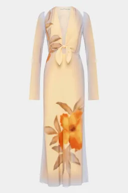 Sir the Label Serene Scarf Dress Sequoia Floral Size 2 / AU 10 for rent on The Volte - image 3