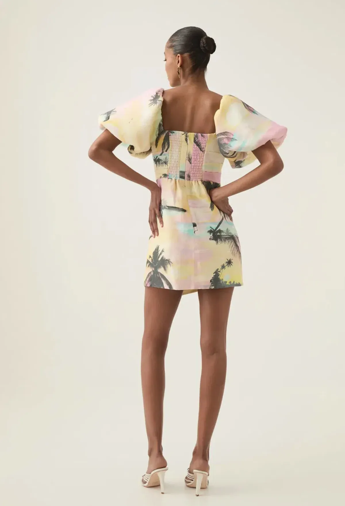 Aje Paradise Wrap Front Mini Dress Sunset Sky Size 12 - Image 3