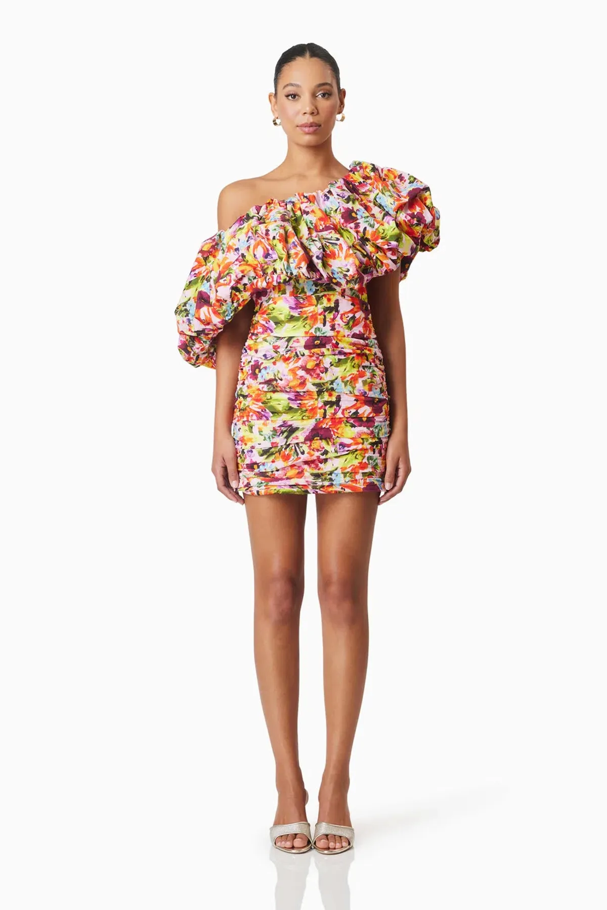 Elliat Ellira Printed Mini Dress Floral Size 12 - Image 1