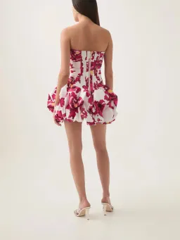 Aje Violette Bubble Hem Mini Dress Boldly Blooming Size 10 for rent on The Volte - image 3