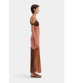 Sir the Label Halcyon Midi Dress in Almond Splice Size 2 / AU 10 for rent on The Volte - image 2