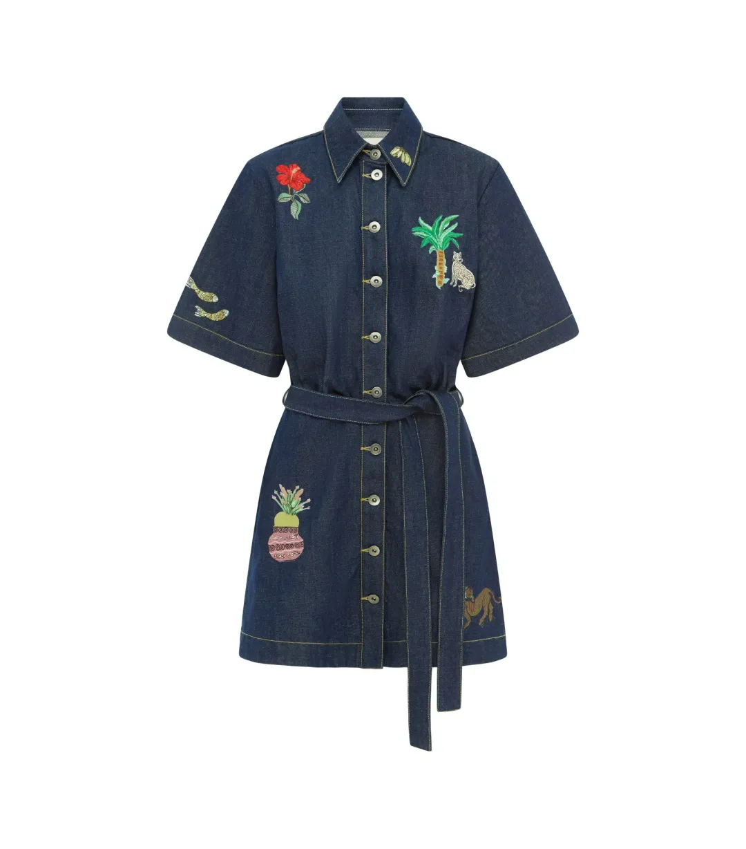 Alemais Jada Mini Dress Denim Blue Size AU 8 for rent on The Volte - main image
