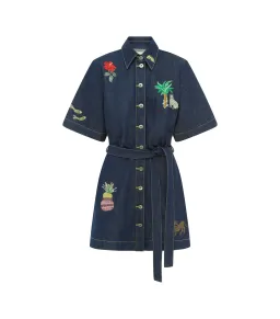 Alemais Jada Mini Dress Denim Blue Size AU 8 for rent on The Volte - image 5