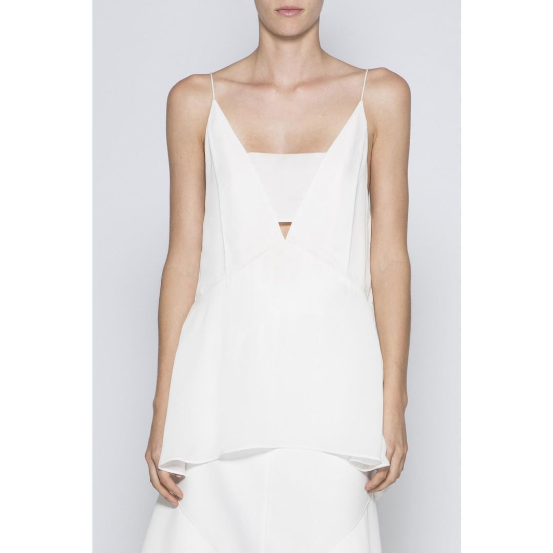 Acler Earle Cami Layered Midi Dress White 8 for rent on The Volte - main image