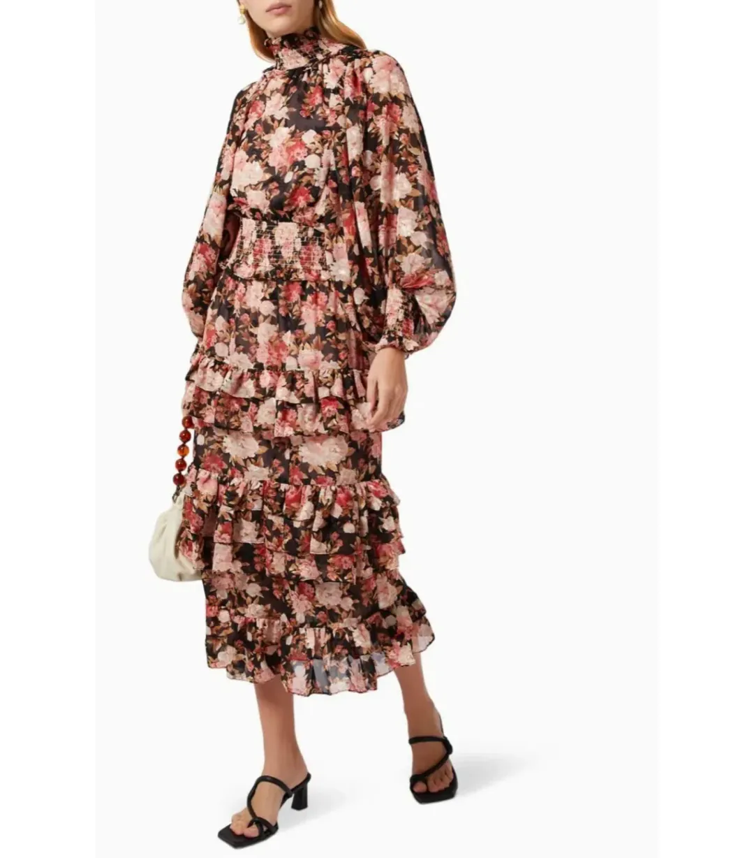 Elliatt Sonvia Astrid Afterglow Midi Dress Floral Size S / AU 8 for rent on The Volte - main image