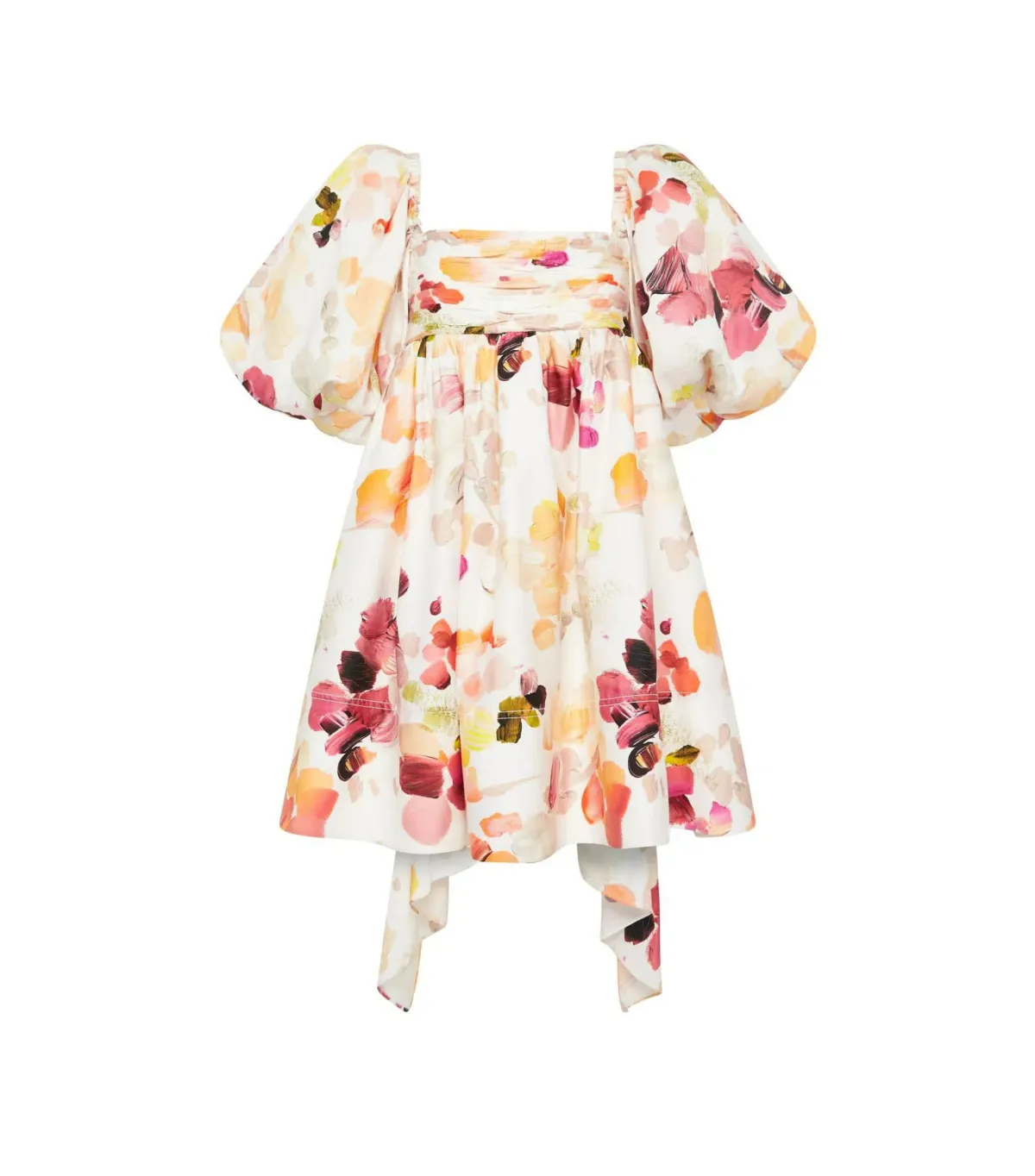 Aje Dassia Puff Sleeve Mini Dress Wallpaper Floral Size AU 8 - Image 3