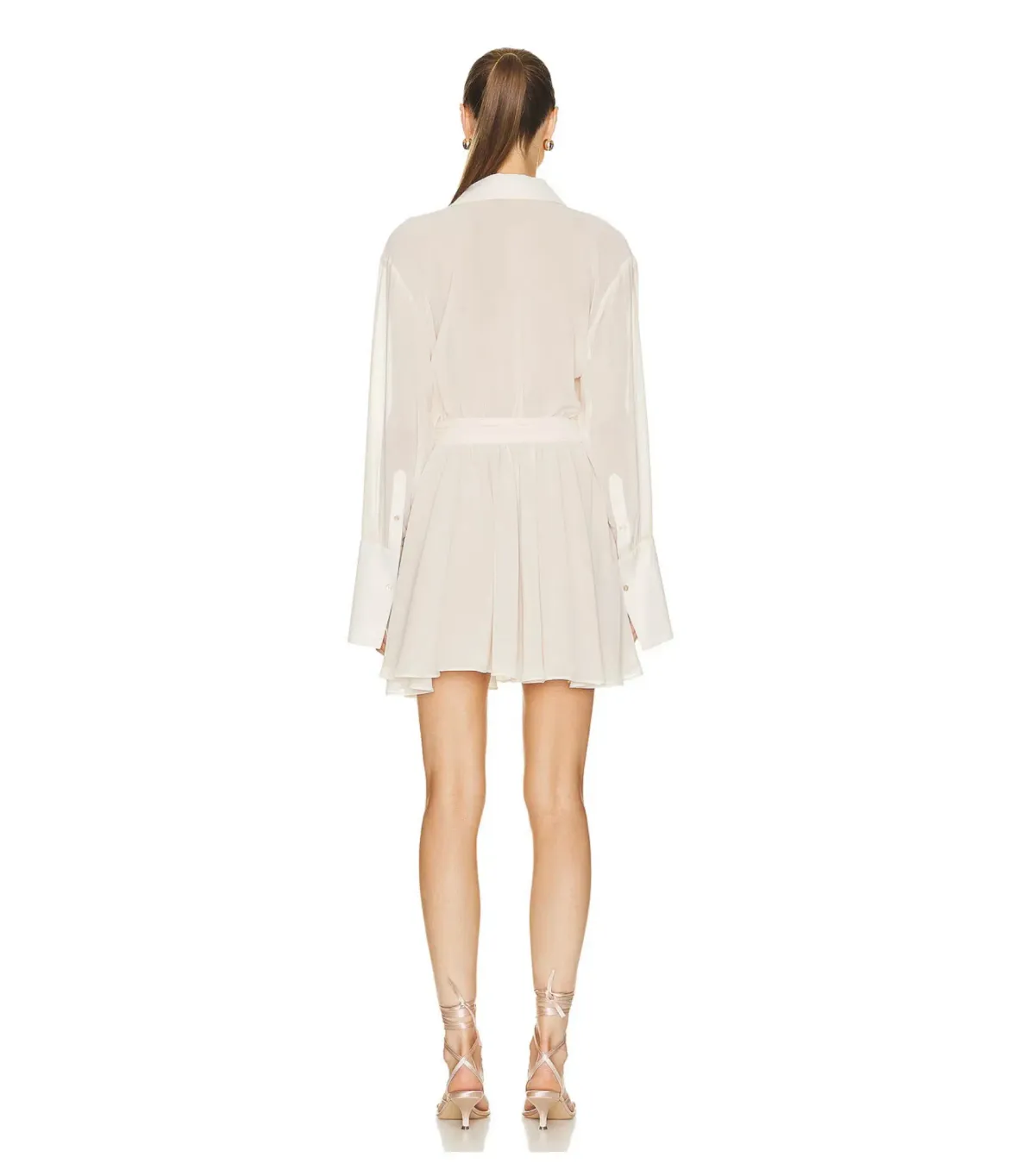 Helsa Sheer Dress Cream Size XXS / AU 4 - Image 4