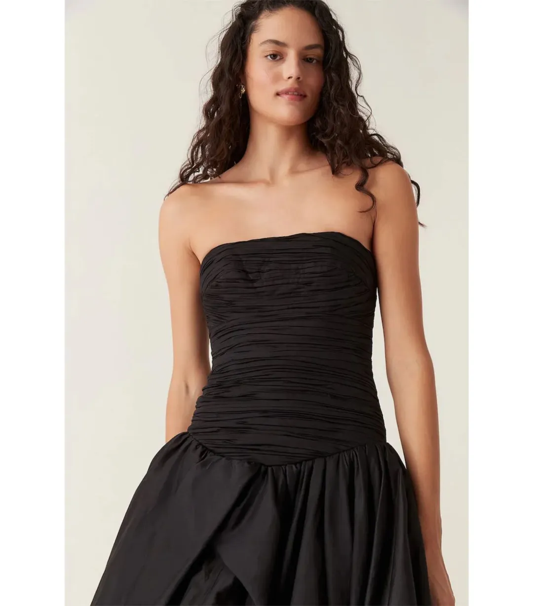 Aje Violet Bubble Hem Maxi Dress Black Size AU 10 for rent on The Volte - main image