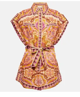 Zimmermann Halcyon Playsuit Pink Rose Size 12/M for rent on The Volte - image 6