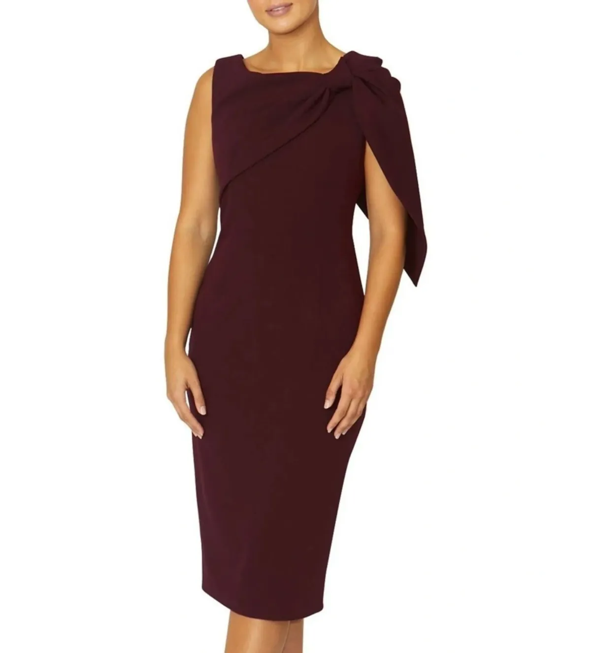 Anthea Crawford Freya Merlot Dress Wine Size 18 - Image 2
