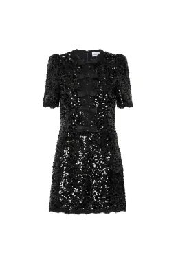 Rebecca Vallance Diana Bow Mini Dress Black Size 6 for rent on The Volte - image 6
