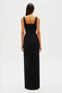 MISHA Damita Bonded Crepe Maxi Dress Black Size 10/M for rent on The Volte - image 5