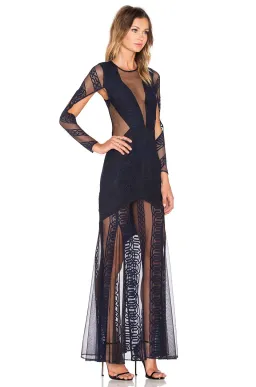 Shona Joy Ambrosia Backless Long Dress Navy Black One Size for rent on The Volte - image 2