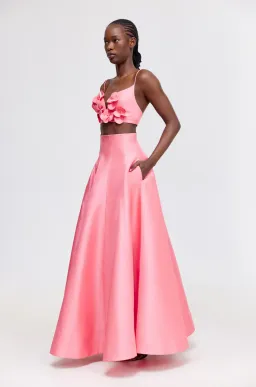 Acler Isla Top and Maxi Skirt Set Pink Rose Size 10 for rent on The Volte - image 2