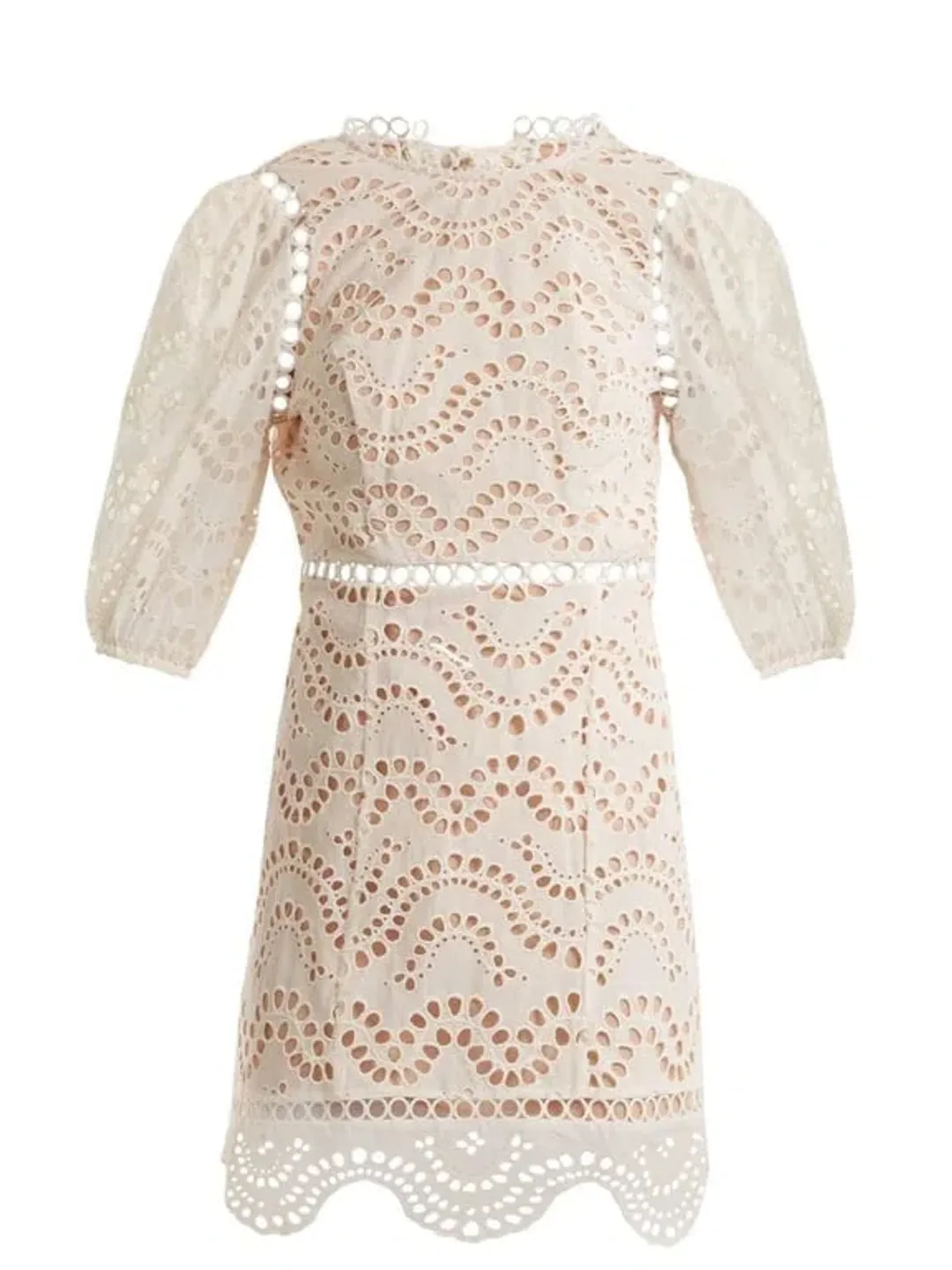 Zimmermann Jaya Wave Mini Dress White Size 8 for rent on The Volte - main image