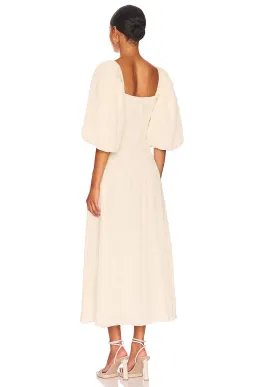 Sovere Mercy Reversible Midi Dress in French Vanilla Size for rent on The Volte - image 2