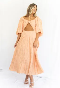 Sovere Mercy Reversible Midi Dress Orange Size 12 for rent on The Volte - image 2