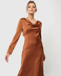 Mossman Pure Imagination Midi Dress Brown Size 10 for rent on The Volte - image 2