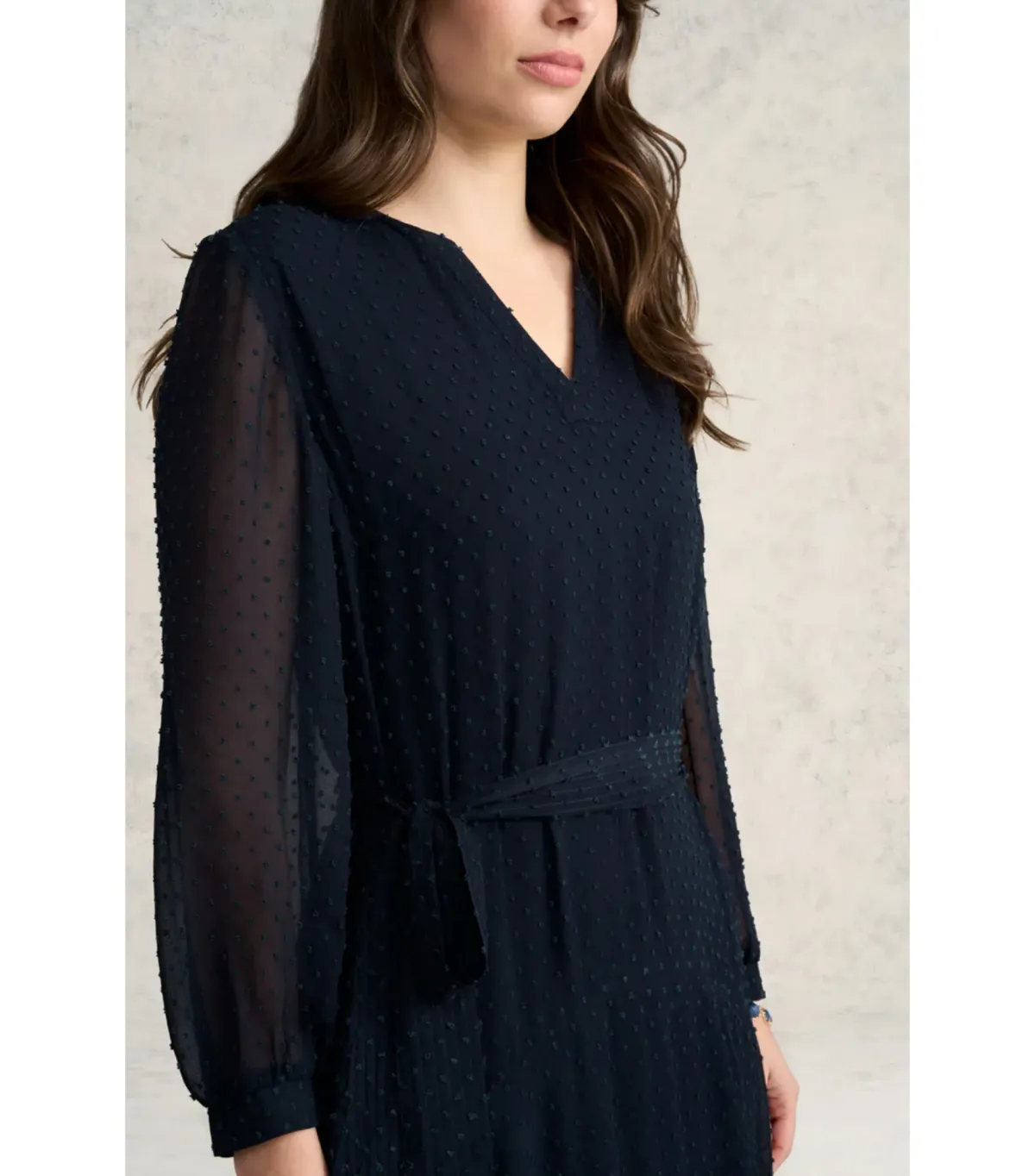 Blue Illusion Clip Ink Georgette Dress Navy Size 14/L - Image 2