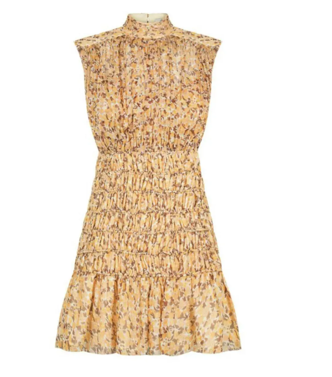 Shona Joy Colette High Neck Corded Mini Dress Print Size AU 10 for rent on The Volte - main image