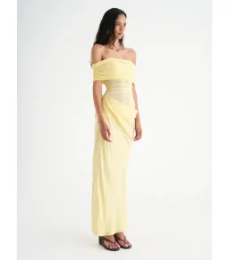 Benni Nico Off The Shoulder Dress Butter Size AU 10 for rent on The Volte - image 2