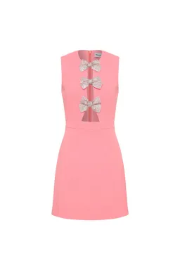 Rebecca Vallance Brittany Bow Mini Dress Pink Size 12 for rent on The Volte - image 3