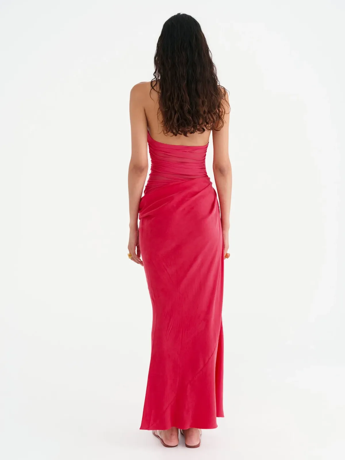 Benni Gina Halter Maxi Dress Watermelon Size 8 - Image 2