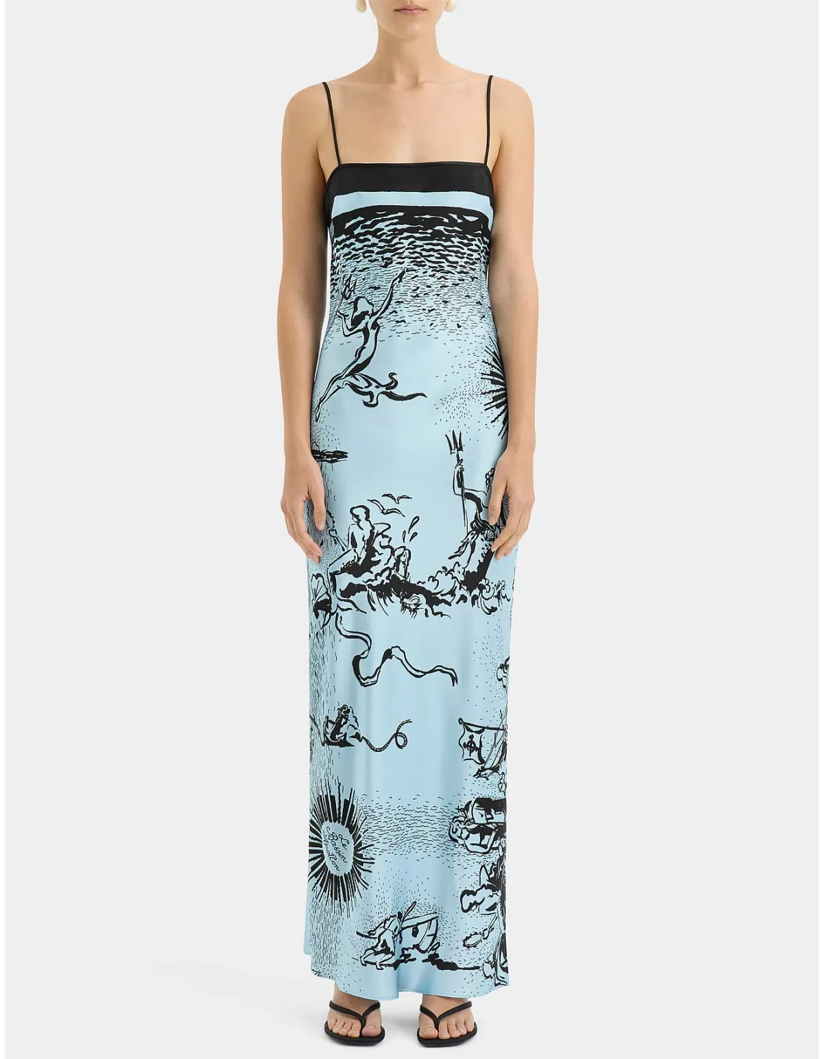 Sir the Label Dreamwood Scarf Midi Dress Brise Soleil Size 8 - Image 5