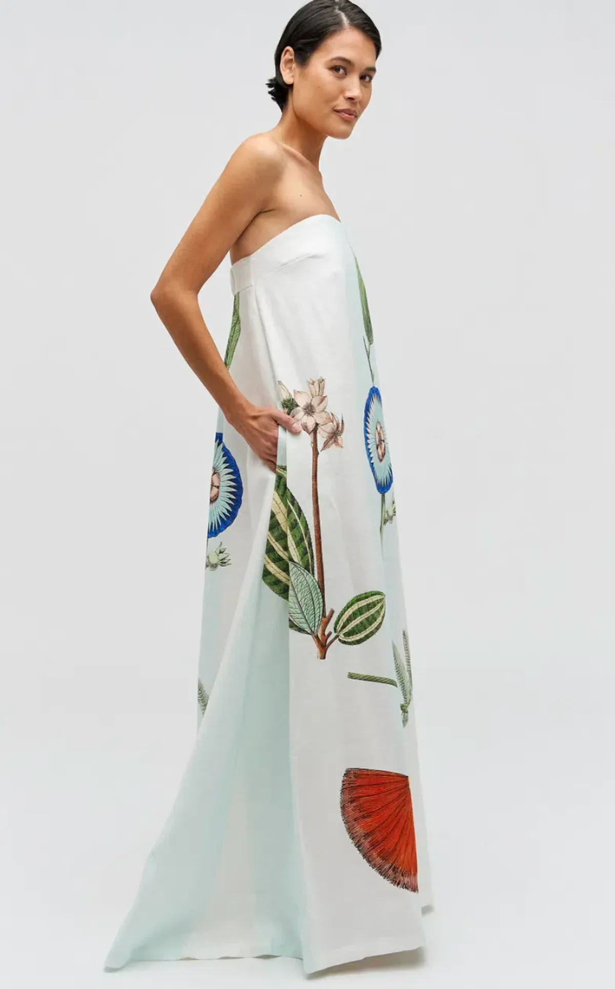 Oroton Grand Floral Gown Multi Size 10 - Image 4