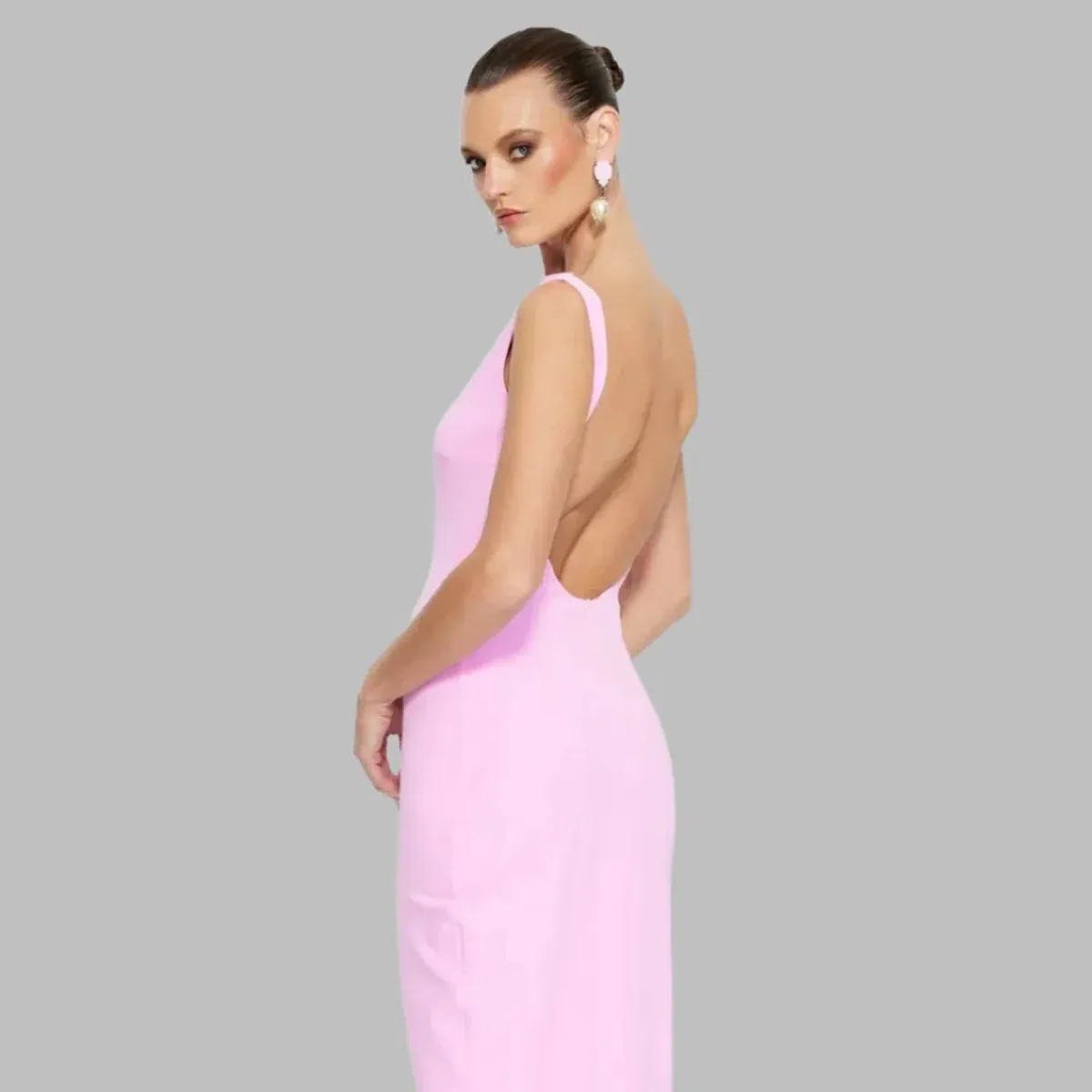 Effie Kats Verona Gown Taffy Pink Size 6 - Image 2