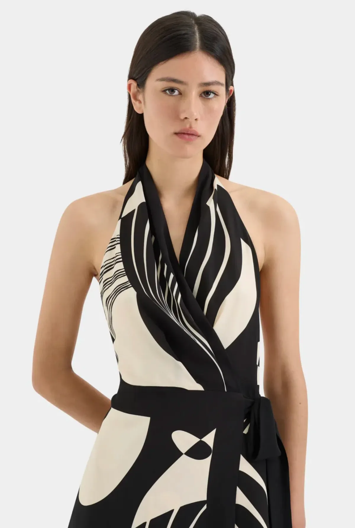 Sir The Label Realisme Wrap Halter Mini Dress Papier Print Size 2 / AU 10 - Image 5