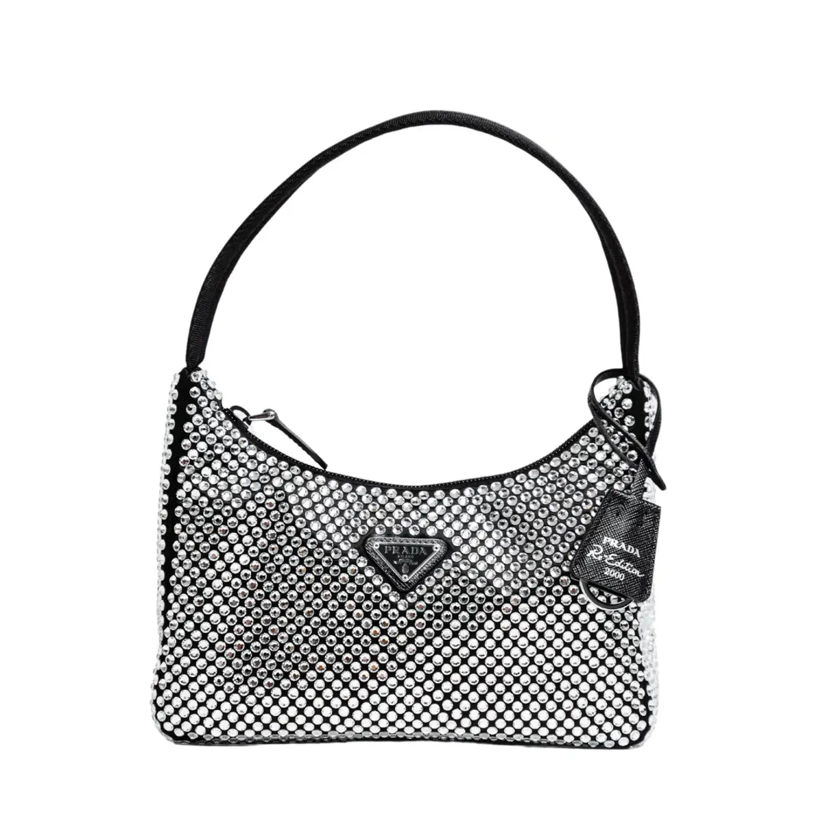 Prada Satin Crystal Bag Black - Image 1