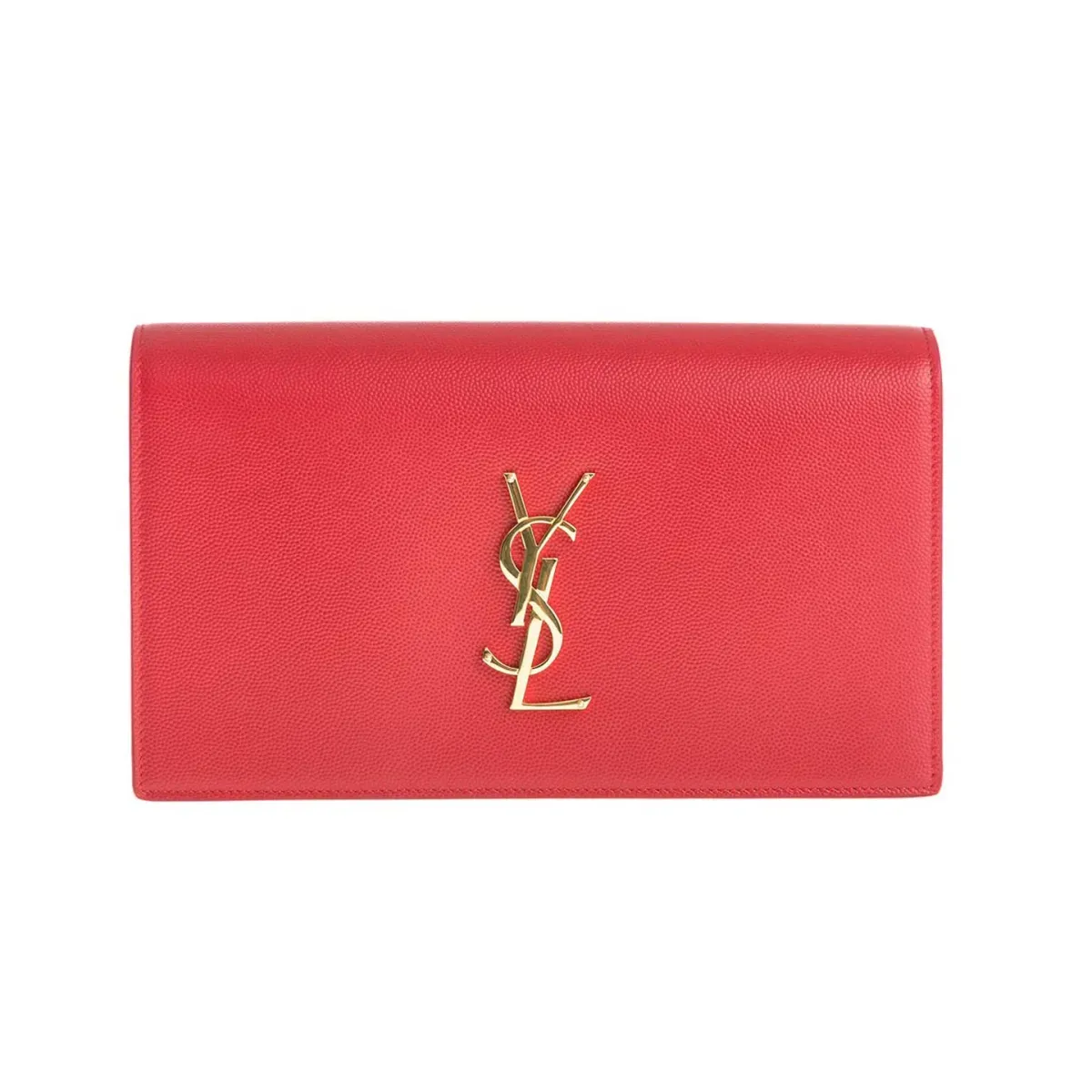 Saint Laurent Classic Kate Monogram Clutch Red - Image 1