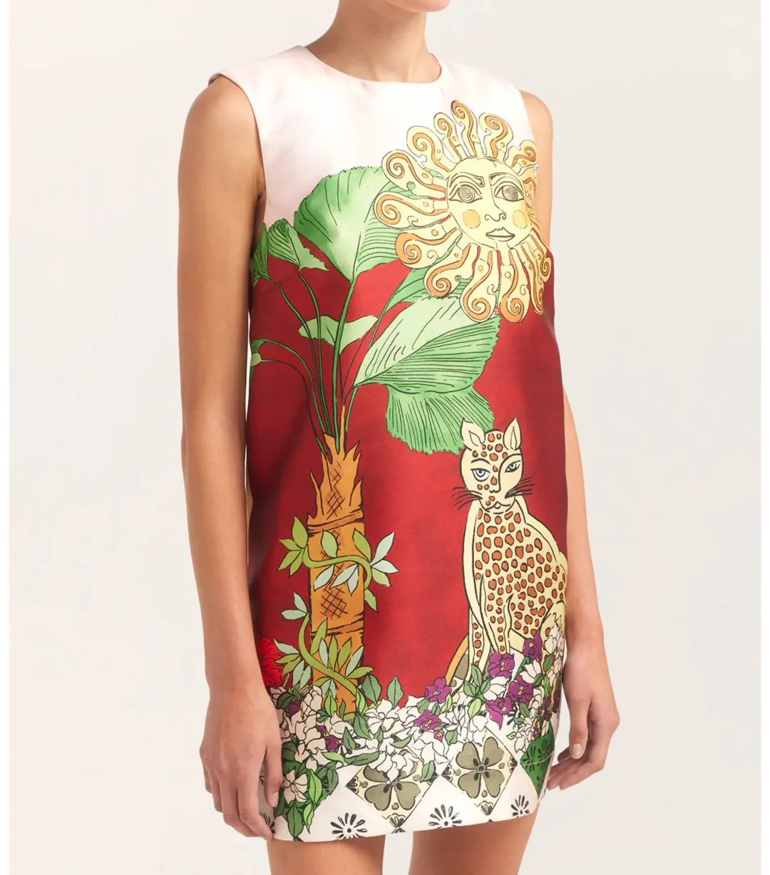 Alemais Tiger Mini Dress Multi Size AU 6 for rent on The Volte - main image
