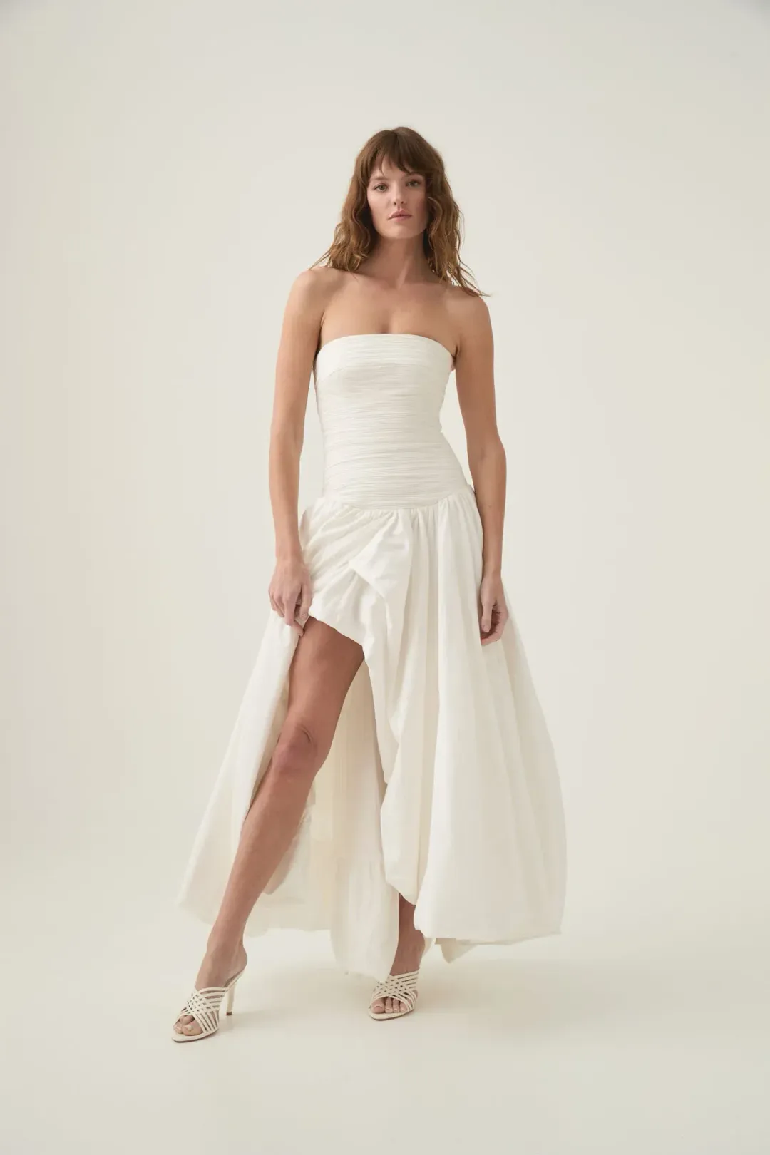 Aje Violette Bubble Hem Maxi Dress in White Size AU 6 for rent on The Volte - main image