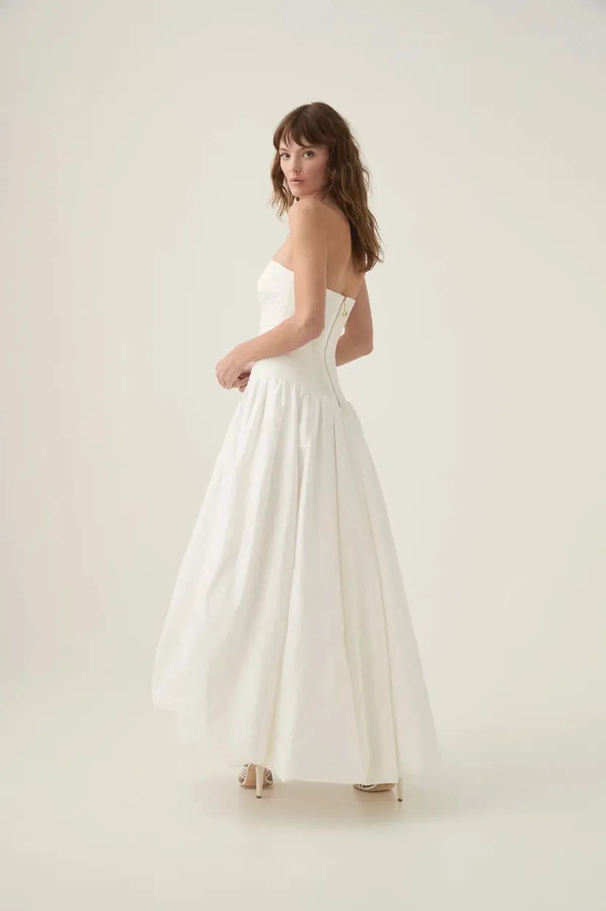 Aje Violette Bubble Hem Maxi Dress in White Size AU 6 - Image 3