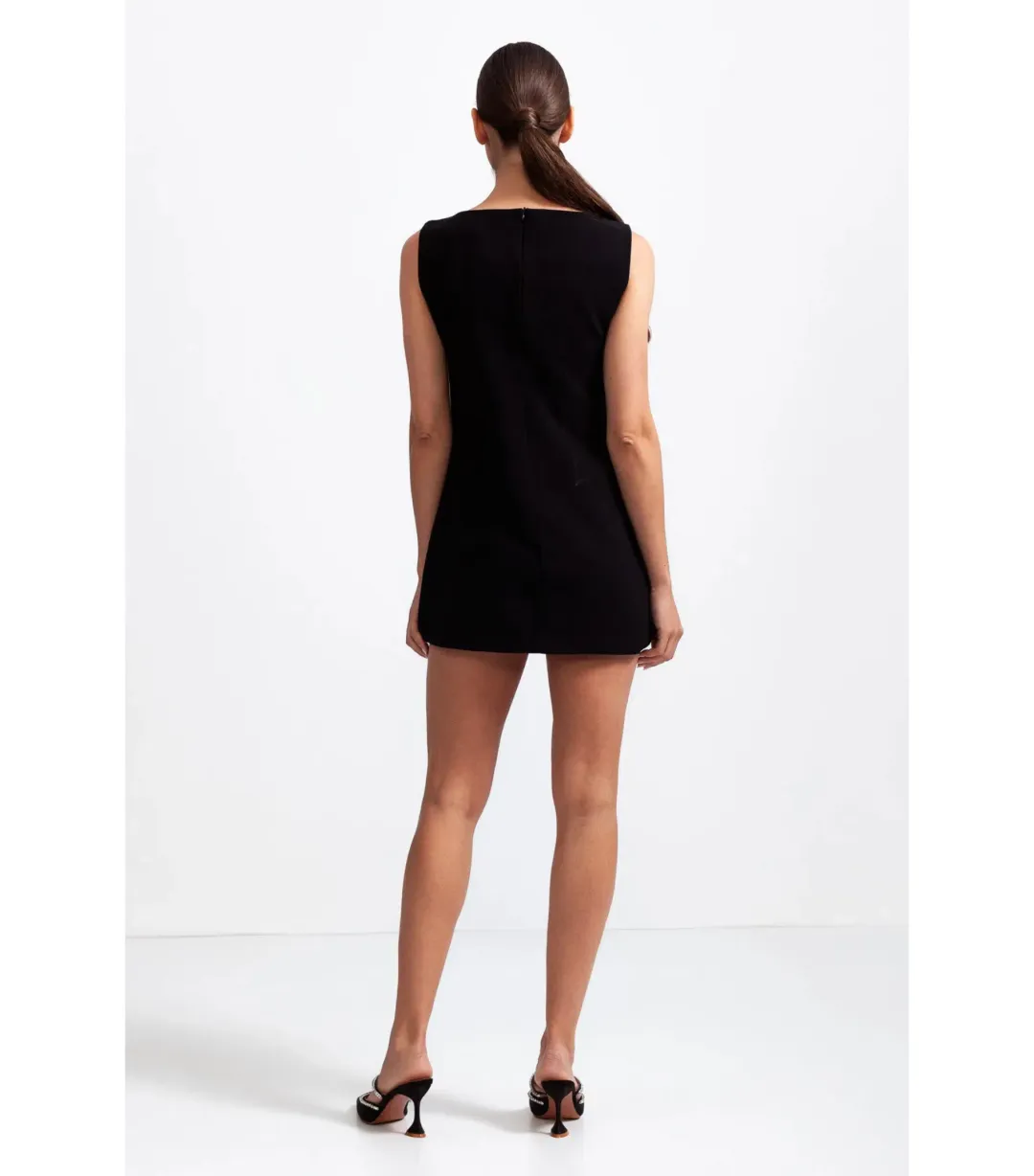 Sierra Darien Sleeveless Massive Ribbon Mini Dress in Black Size AU 8 for rent on The Volte - main image