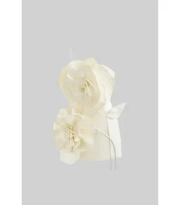 Sierra Darien Voluminous Flower Design Dress Silver Size AU 8 for rent on The Volte - image 8