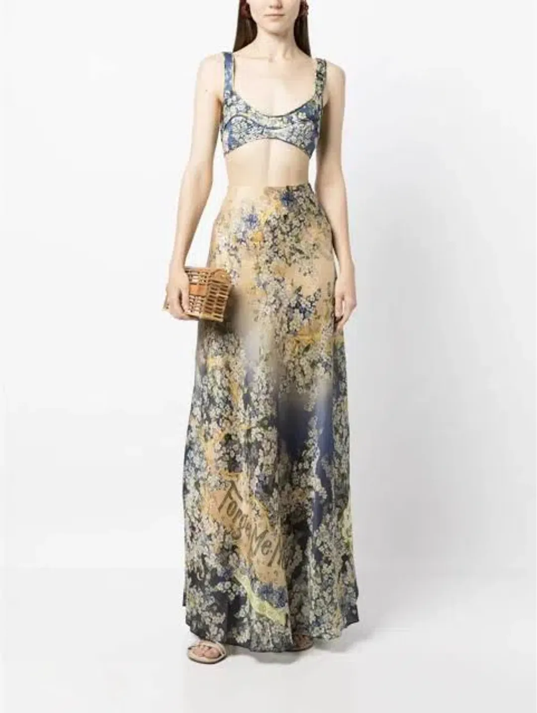Zimmermann Tama Bralette Size 2 / AU 10 and Bias Flare Skirt Size 0 / AU 6 Set Forget Me Knots for rent on The Volte - main image
