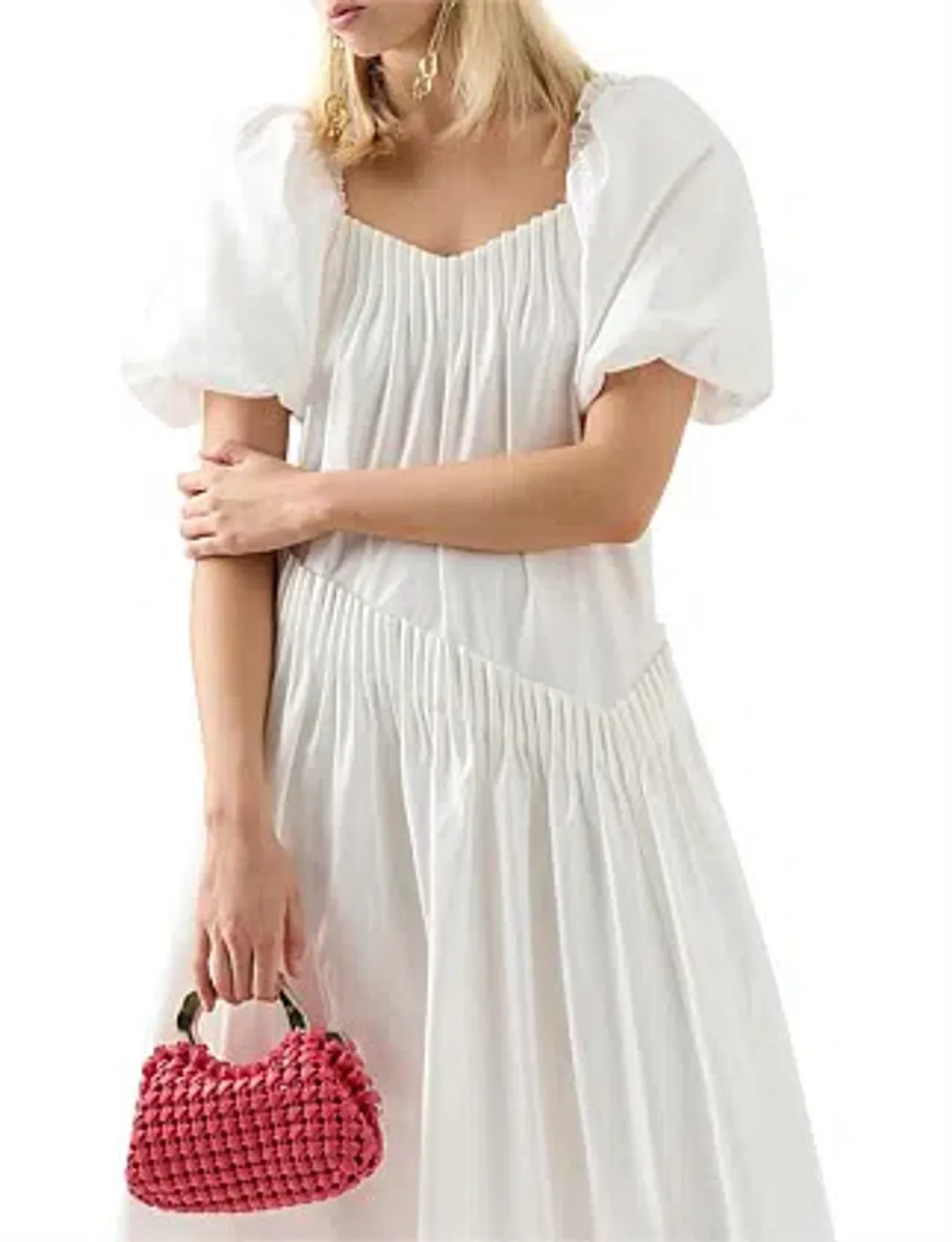 AJE Severine Smock Midi Dress AU 4 for rent on The Volte - main image